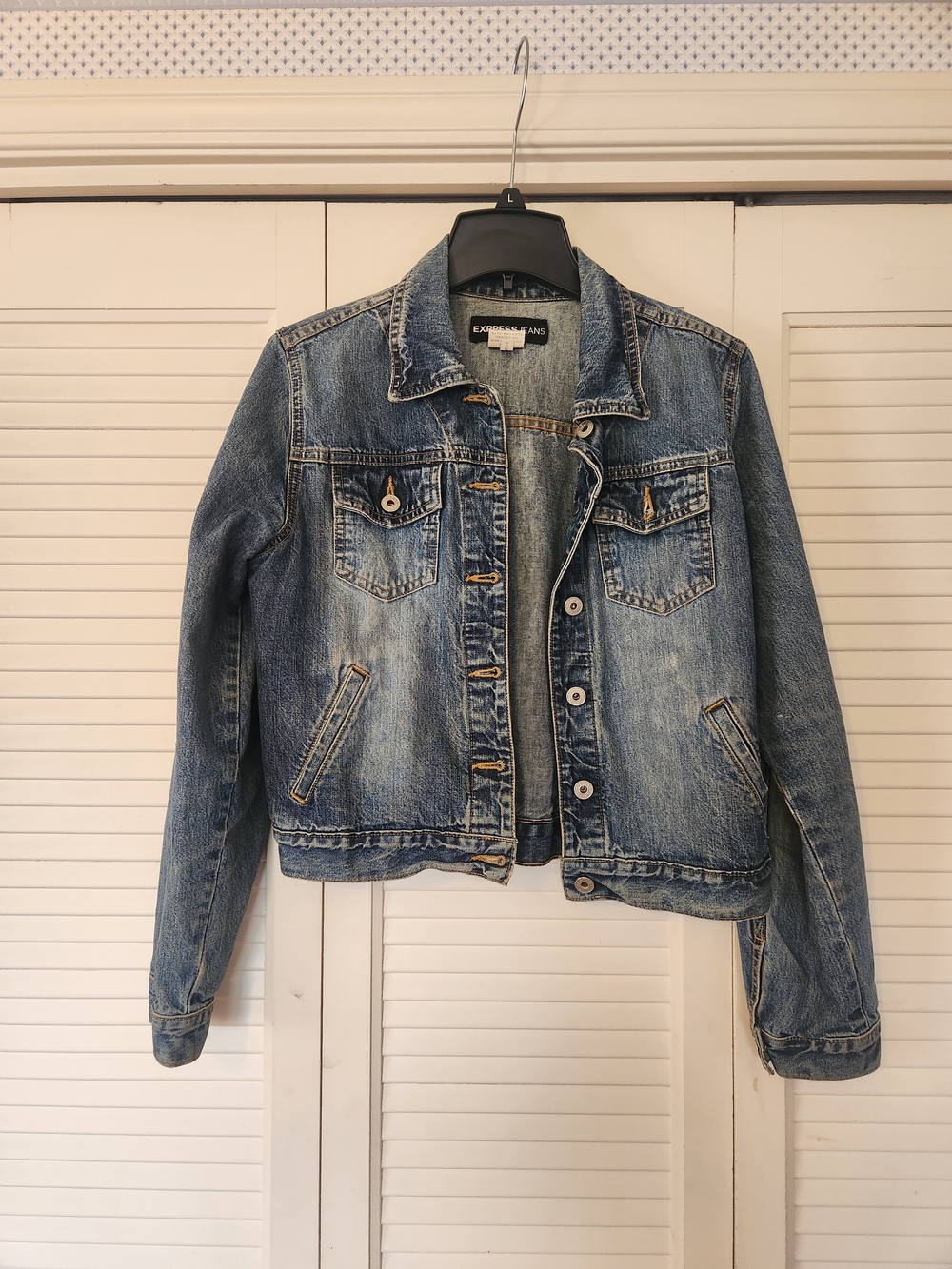 Express Jean Denim Jacket in Light Blue